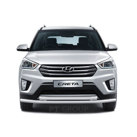 Защита переднего бампера двойная d63/63мм (НПС) HYUNDAI Creta (2016-н.в.) купить недорого с доставкой в Санкт-Петербург