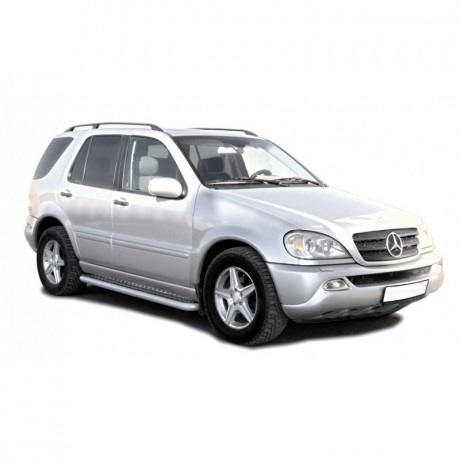 Защита порогов с алюминиевым листом (d63,5) для Mercedes-Benz ML 320/350 (2001-2005)(Окрашенное) купить недорого с доставкой в Санкт-Петербург