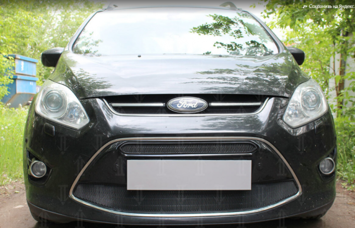 Защита радиатора "Standart" Ford C-MAX (2010-2015) чёрная купить недорого с доставкой в Санкт-Петербург