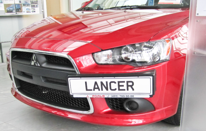 Рамка под номер на передний бампер для Mitsubishi Lancer X (2010-2016) купить недорого с доставкой в Санкт-Петербург