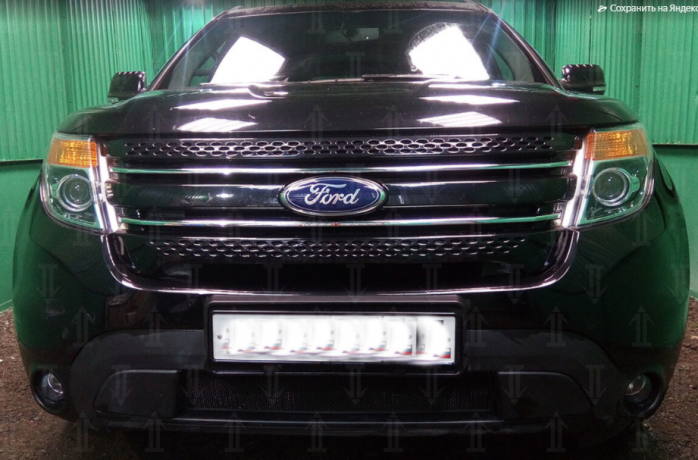 Защита радиатора "Standart" Ford Explorer (2010-2016) чёрная купить недорого с доставкой в Санкт-Петербург