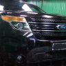 Защита радиатора "Standart" Ford Explorer (2010-2016) чёрная купить недорого с доставкой в Санкт-Петербург