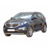 Защита порогов «Труба с проступью» (d76) для Kia Sportage (2010-2015)(Окрашенное) купить недорого с доставкой в Санкт-Петербург