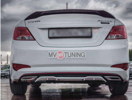 Лип-Спойлер "Zeus" для Hyundai Solaris (2010-2016) купить недорого с доставкой в Санкт-Петербург
