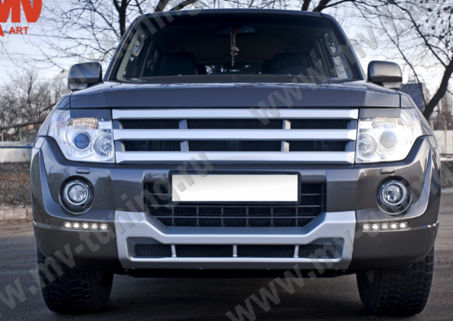Накладки на фары (реснички) для Mitsubishi Pajero 4 (2006-2015) купить недорого с доставкой в Санкт-Петербург