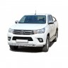 Защита порогов с алюминиевым листом (d63,5) для Toyota Hilux pickup (2017-н.в.)(Окрашенное) купить недорого с доставкой в Санкт-Петербург