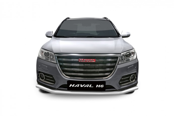 Защита переднего бампера одинарная 63 мм (НПС) HAVAL H6 (2014-н.в.) купить недорого с доставкой в Санкт-Петербург