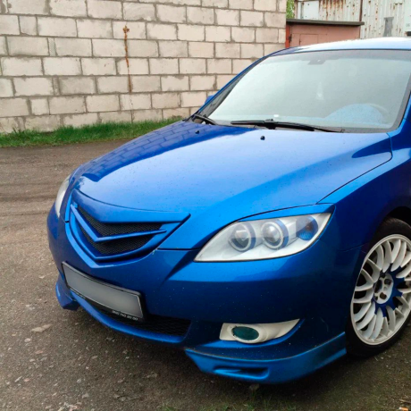 Решетка радиатора "Планка по середине" для Mazda 3, хэтчбэк (2003-2009) купить недорого с доставкой в Санкт-Петербург