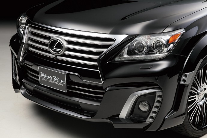 Вставки металлические в бампер передний "Wald Black Bison" для Lexus LX 570 (J200, 2013-2016) купить недорого с доставкой в Санкт-Петербург
