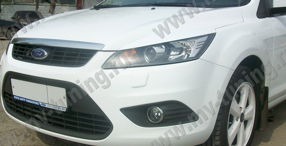 Накладки на фары (реснички) широкие var №2 для Ford Focus 2 (2008-2011) купить недорого с доставкой в Санкт-Петербург