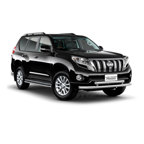 Защита переднего бампера двойная d63/63мм (НПС) Toyota Land Cruiser Prado 150 (2013-2016 г.в.) купить недорого с доставкой в Санкт-Петербург