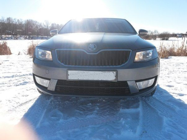 Вставки переднего бампера в стиле "RS" для Skoda Octavia III A7 (2013-2016) купить недорого с доставкой в Санкт-Петербург