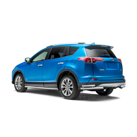 Защита порогов с алюм. площадкой d51мм (НПС) Toyota RAV4 (2013-2018 г.в.) купить недорого с доставкой в Санкт-Петербург
