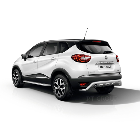 Защита порогов с алюминиевой площадкой d51мм (НПС) RENAULT Kaptur (2016-н.в.) купить недорого с доставкой в Санкт-Петербург