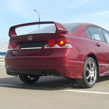Накладка (юбка) заднего бампера "Mugen Style" для Honda Civic 4d (2006-2012) купить недорого с доставкой в Санкт-Петербург