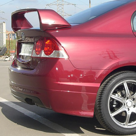 Накладка (юбка) заднего бампера "Mugen Style" для Honda Civic 4d (2006-2012) купить недорого с доставкой в Санкт-Петербург