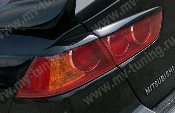 Накладки на задние фонари для Mitsubishi Lancer X (2007-2016) купить недорого с доставкой в Санкт-Петербург