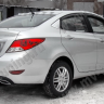 Диффузор заднего бампера var №2 (текстурный пластик) для Hyundai Solaris (2010-2013) купить недорого с доставкой в Санкт-Петербург