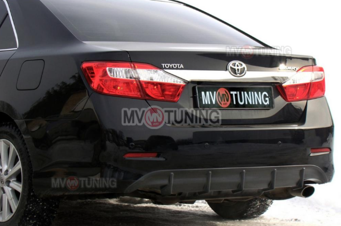Диффузор заднего бампера var №1 (под окраску) для Toyota Camry XV50 (2012-2014) купить недорого с доставкой в Санкт-Петербург