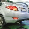 Диффузор заднего бампера var №3 (двойной выхлоп) для Hyundai Solaris (2010-2013) купить недорого с доставкой в Санкт-Петербург