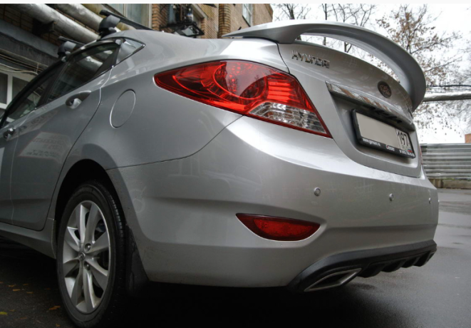 Спойлер высокий для Hyundai Solaris (2010-2016) купить недорого с доставкой в Санкт-Петербург