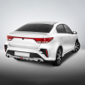 Бампер задний "ROTOR" для Kia Rio (2017-2020) под раздвоенный глушитель купить недорого с доставкой в Санкт-Петербург