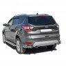 Защита заднего бампера «Уголки двойные» (d63,5) для Ford Kuga (2016-н.в.)(Окрашенное) купить недорого с доставкой в Санкт-Петербург