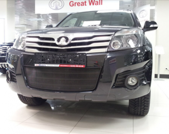 Защита радиатора "Standart" Great Wall Hover H3 (2010-2014) чёрная купить недорого с доставкой в Санкт-Петербург
