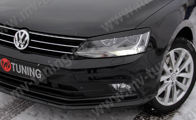 Накладки на фары (реснички) для Volkswagen Jetta VI (2010-2018) купить недорого с доставкой в Санкт-Петербург