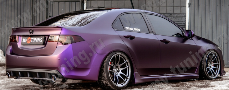Диффузор заднего бампера с килями для Honda Accord VIII (2008-2013) купить недорого с доставкой в Санкт-Петербург