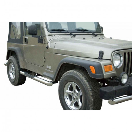Защита порогов (d76) для JEEP Wrangler (2002-2004)(Окрашенное) купить недорого с доставкой в Санкт-Петербург