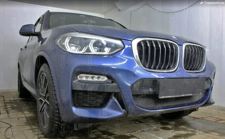 Защита радиатора "Standart" BMW X3 (2017-2021) чёрная купить недорого с доставкой в Санкт-Петербург