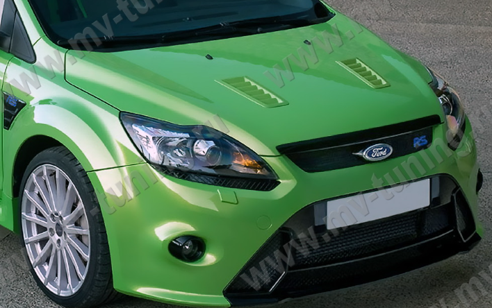 Жабры на капот в стиле "Focus RS" (текстурный пластик) для Ford Focus 2 (2004-2011) купить недорого с доставкой в Санкт-Петербург