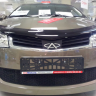 Защита радиатора "Standart" Chery Bonus, Very (2011-2016) чёрная купить недорого с доставкой в Санкт-Петербург