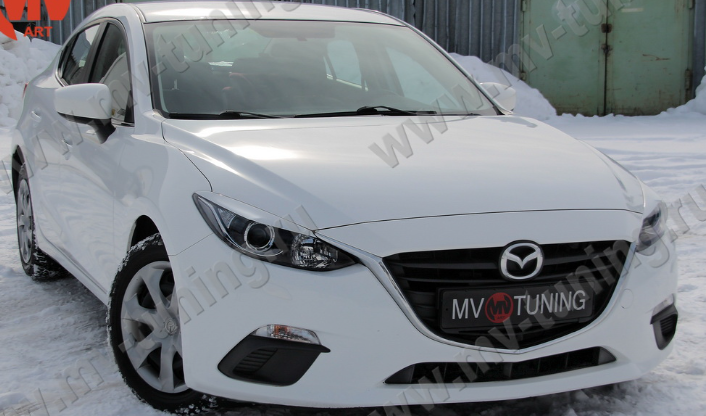 Накладки на фары (реснички) var №2 для Mazda 3 (2013-2016) купить недорого с доставкой в Санкт-Петербург
