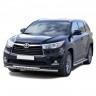Защита переднего бампера «Труба двойная» (d63,5) для Toyota Highlander (2014-2015)(Окрашенное) купить недорого с доставкой в Санкт-Петербург